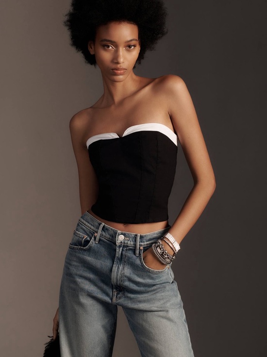 Anthropologie Tops - NWT Maeve by Anthropologie Strapless Peekaboo Top size S